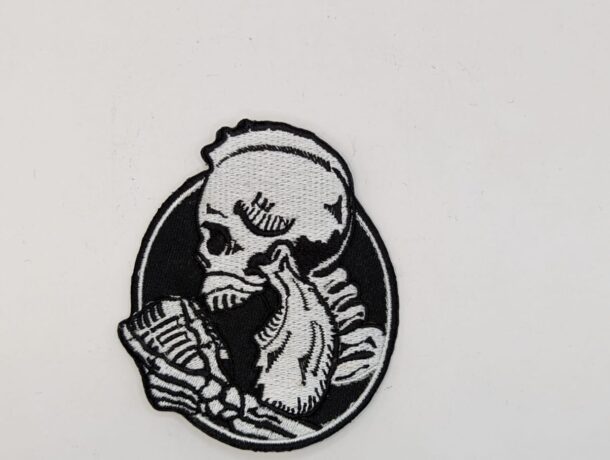 Custom embroidered patch with logo by Patchefy, high-quality stitching and vibrant colors