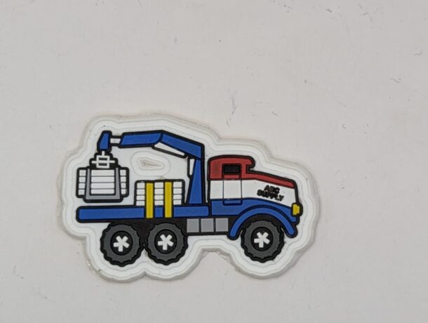 Custom PVC patch by Patchefy with raised 3D design and vibrant colors for durability and style